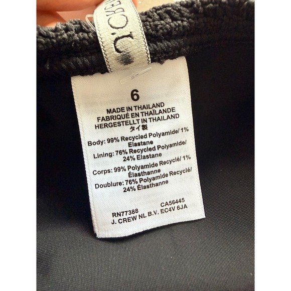 J.Crew Plunge crochet one-piece Black Size 6 NWT - Picture 10 of 11